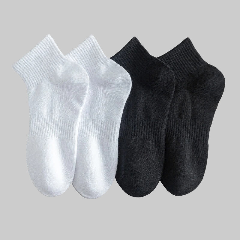 Cotton Quarter Crew Socks - (5 pairs)