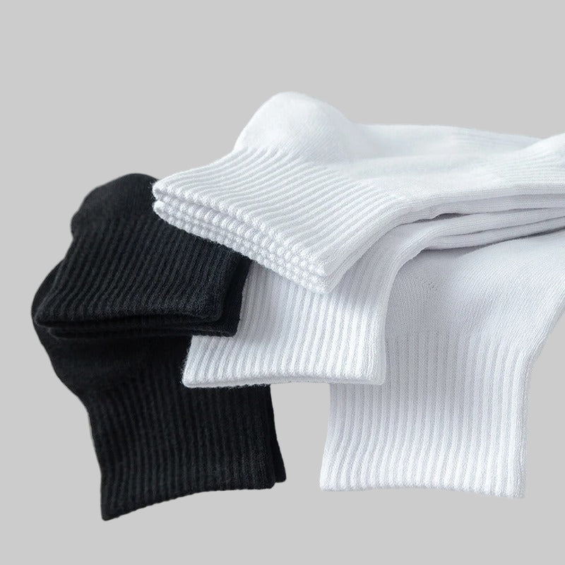 Cotton Quarter Crew Socks - (5 pairs)