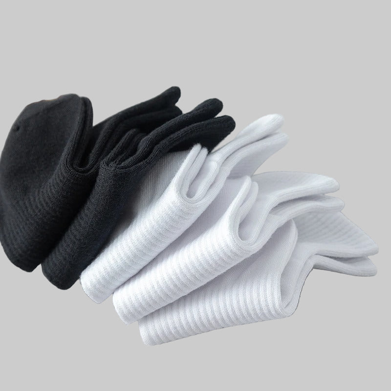 Cotton Quarter Crew Socks - (5 pairs)