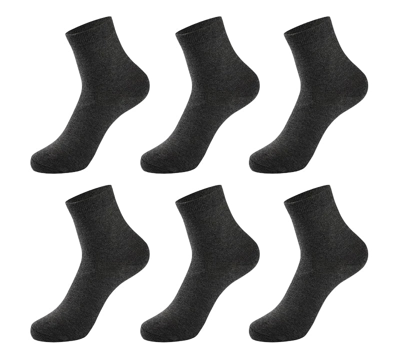 Men's Cotton Dress Socks - (6 Pairs)