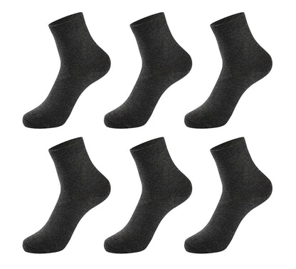 Men's Cotton Dress Socks - (6 Pairs)