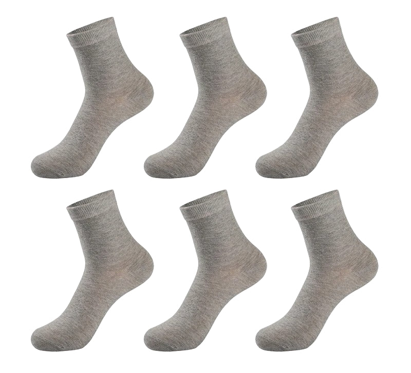 Men's Cotton Dress Socks - (6 Pairs)