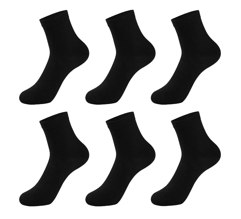 Men's Cotton Dress Socks - (6 Pairs)